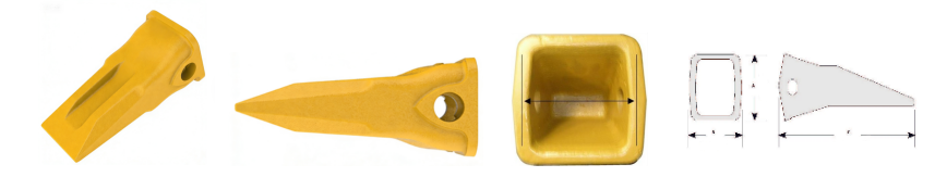 Dente para serviço severo de escavadeira